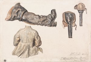 Stiefel usw. aus Cromwells Zeit, Haddon Hall, 9. Januar 1825 von James Ward