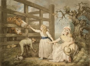Mitfühlende Kinder, graviert von William Ward (1766-1826) 1793