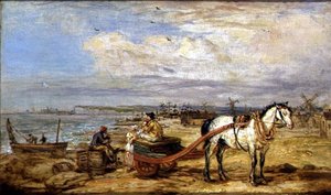 Fischerleute am Strand