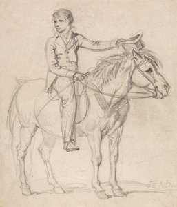 Lord Stanhope (später Earl of Chesterfield) als Junge, auf einem Pony reitend