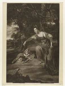 Porträt von Elizabeth Montagu und ihrem Sohn George als Diana und Cupido