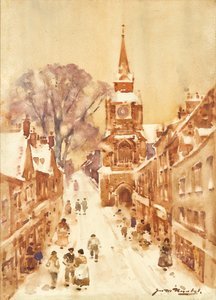 Winterstraßenszene