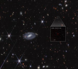 GRB 250314A Detailansicht von James Webb Space Telescope (NASA)