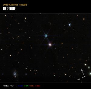 Neptun Weitfeld von James Webb Space Telescope (NASA)