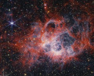 Einblick in die Ranken von NGC 604 mit NASAs Webb