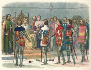 Arundel, Gloucester, Nottingham, Derby und Warwick vor dem König, 1387 von James William Edmund Doyle