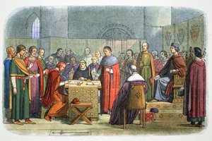 Edward I. von England als Lehnsherr von Schottland anerkannt von James William Edmund Doyle