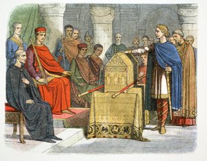 Harold II schwört Treue zu Herzog Wilhelm von der Normandie, 1064 1864 von James William Edmund Doyle
