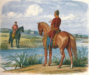 Heinrich und Stephan beraten sich über die Themse, 1153 1864 von James William Edmund Doyle