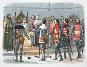 Adlige vor König Richard II., Westminster, 1387, 1864 von James William Edmund Doyle