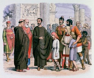 Papst Gregor in Rom sieht blonde Sklaven von James William Edmund Doyle