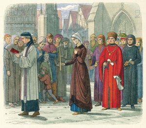 Die Herzogin von Gloucester tut Buße, 1441, 1864 von James William Edmund Doyle