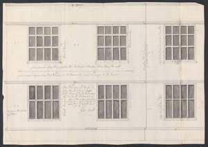 Cobham Hall, Kent: Entwurf für Fenster von James Wyatt