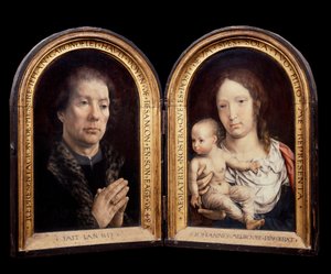 Diptychon Carondelet: links Porträt des Stifters Jean Carondelet, rechts die Jungfrau und das Kind von Jan (c.1472 c.1533) Gossaert
