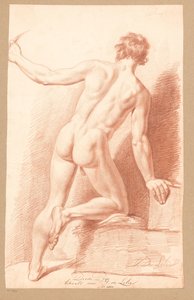 Stehender männlicher Akt, von hinten gesehen (3. Preis 1811)