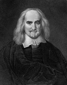 Thomas Hobbes (1588-1679) englischer Philosoph, Gravur