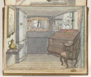 Hütte des Chirurgen auf dem VOC-Schiff Stavenisse von Jan Brandes