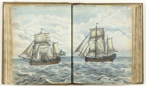 Schwedische Brigg auf See von Jan Brandes