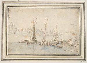 Ansicht von Ruhrort und Duisburg von Jan Brueghel the Elder