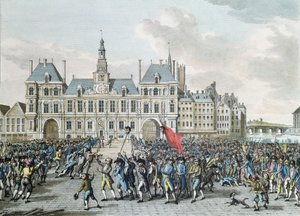 Die Köpfe von Launay und Flesselles vor dem Hôtel de Ville promeniert, 14. Juli 1789, 1795 von Jan Bulthuis