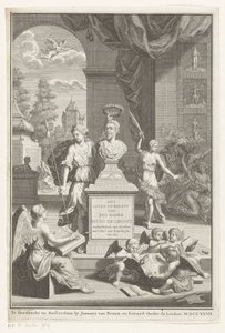 Büste von Hugo de Groot, gekrönt von Victoria