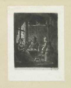 Wohnzimmer mit Paar von Jan Chalon