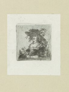 Sitzende Frau mit Hut