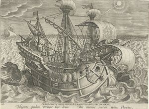 Bestimmung des Längengrads mittels eines Kompasses von Jan Collaert (II) (attributed to)