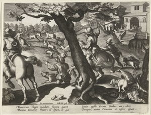 Hirschjagd mit Hunden
