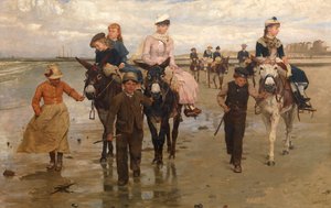 Eselreiten in Heist von Jan Frans Verhas
