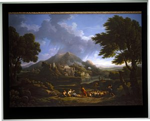 Landschaft Ein Gewitter in der Campagna