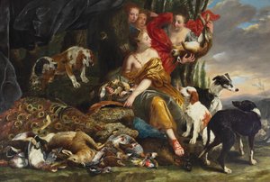 Die Göttin Diana erhält die Beute
