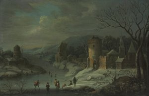Winterlandschaft, um 1680-1718 von Jan Griffier