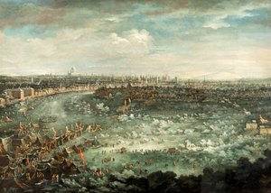 Die Themse während des großen Frosts von 1739