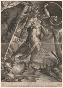 Bellona führt die kaiserlichen Armeen von Jan Harmensz. Muller