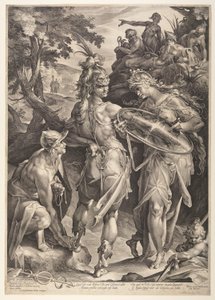 Minerva rüstet Perseus aus von Jan Harmensz. Muller