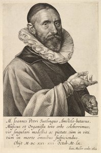Porträt von Jans Pietersz Sweelinck, veröffentlicht 1624 (Gravur)
