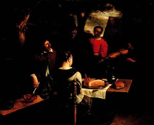 Das Mahl oder Der junge Geiger, ca. 1650-60 von Jan Havicksz. Steen