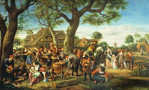 Der Jahrmarkt in Warmond von Jan Havickszoon Steen
