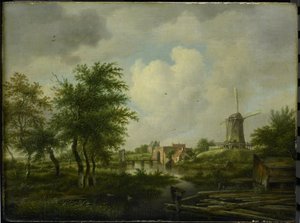 Die verfallene Mauer in Amsterdam mit dem Weteringpoort