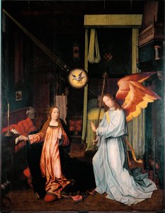 Verkündigung Gemälde auf Holz von Jan Provost (ca. 1465-1529) Dim. 300x200 cm Genua, Galleria di Palazzo Bianco von Jan II Provost