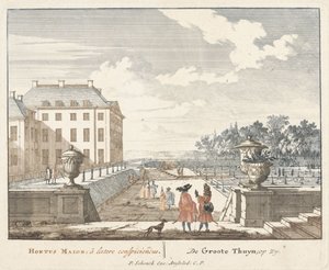 Spaziergänger im Garten des Het Loo Palastes, 1694-97