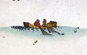 Heringsfischer aus dem Atlas von Jansson Janssonius
