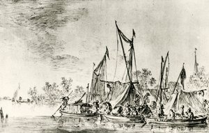 Niederländische Kanallandschaft von Jan Josephsz van Goyen