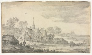 Gruppe von Gebäuden an einer Küste, 1653 von Jan Josephsz van Goyen