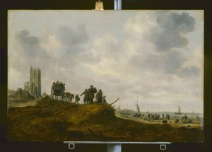 Die alte Kirche in Egmond aan Zee von Jan Josephsz van Goyen