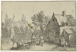Bauernhaus am Wasser von Jan Lauwryn Krafft (I)