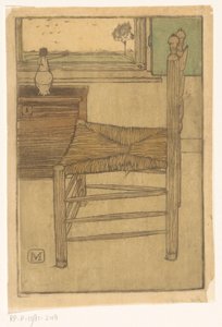 Stuhl mit Binsensitz von Jan Mankes