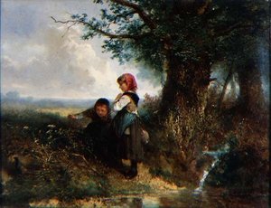 Der Fasan: Landschaft mit Figuren