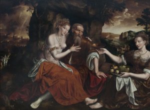 Lot und seine Töchter von Jan Matsys